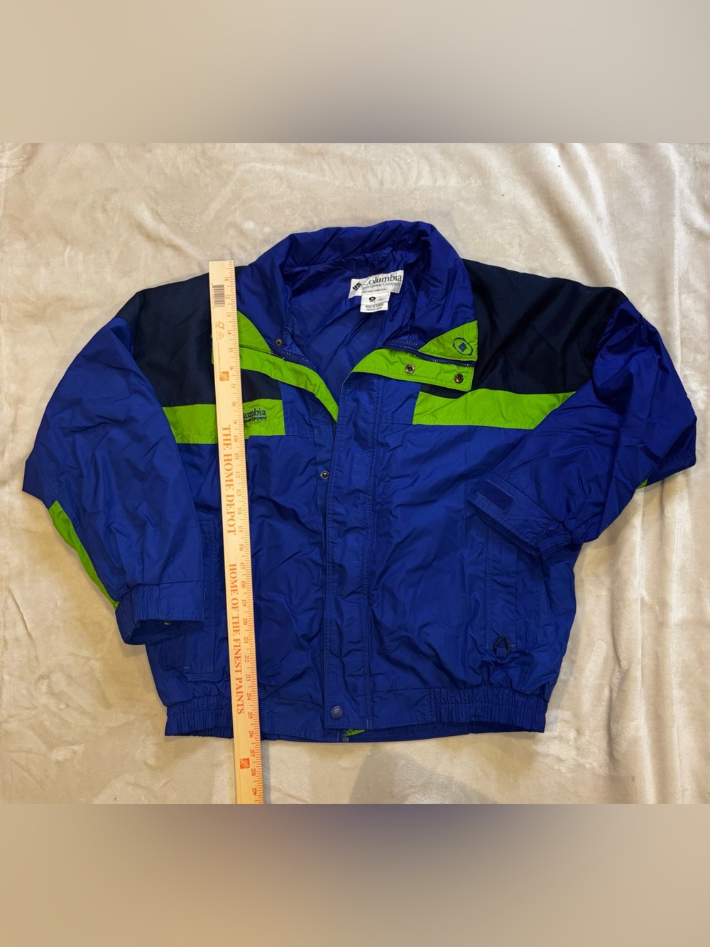 Columbia Blue and Green Men's Windbreaker Jacket